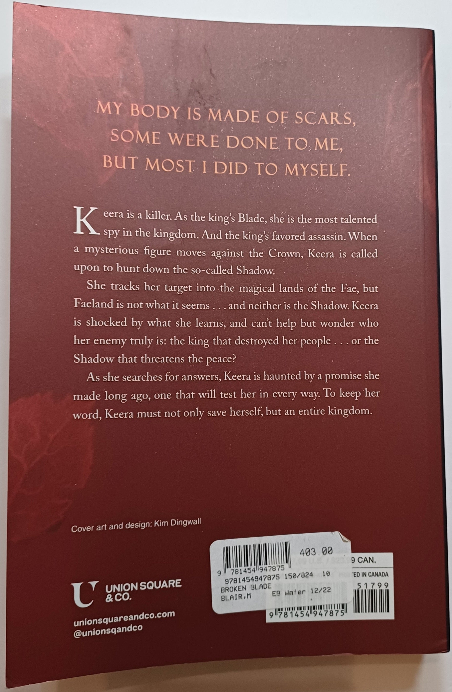 A Broken Blade, Melissa Blair